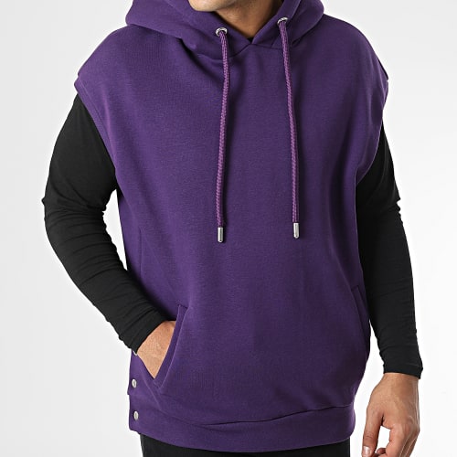 Sweat Capuche Sans Manches KL-2100 Violet