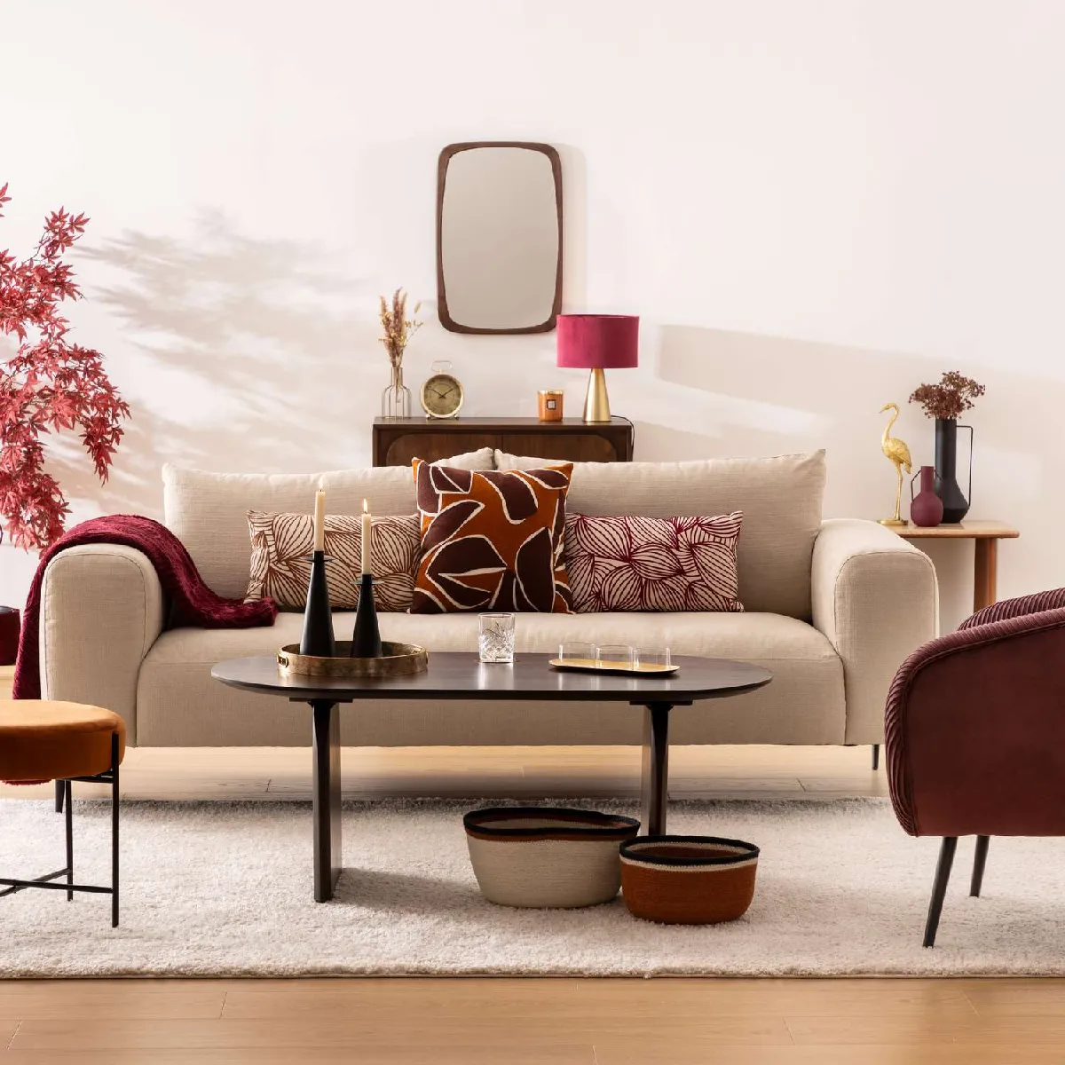 Atmosphera, Createur D'Interieur ATMOSPHERA Ensemble de paniers jute AUTOMNE
