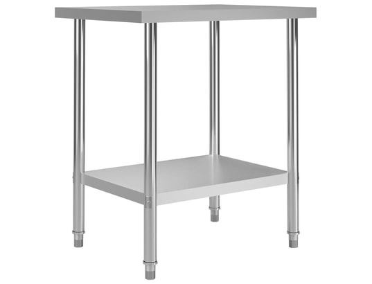 VIDAXL - Mobilier de cuisine Table de travail de cuisine 80x60x85 cm acier inoxydable