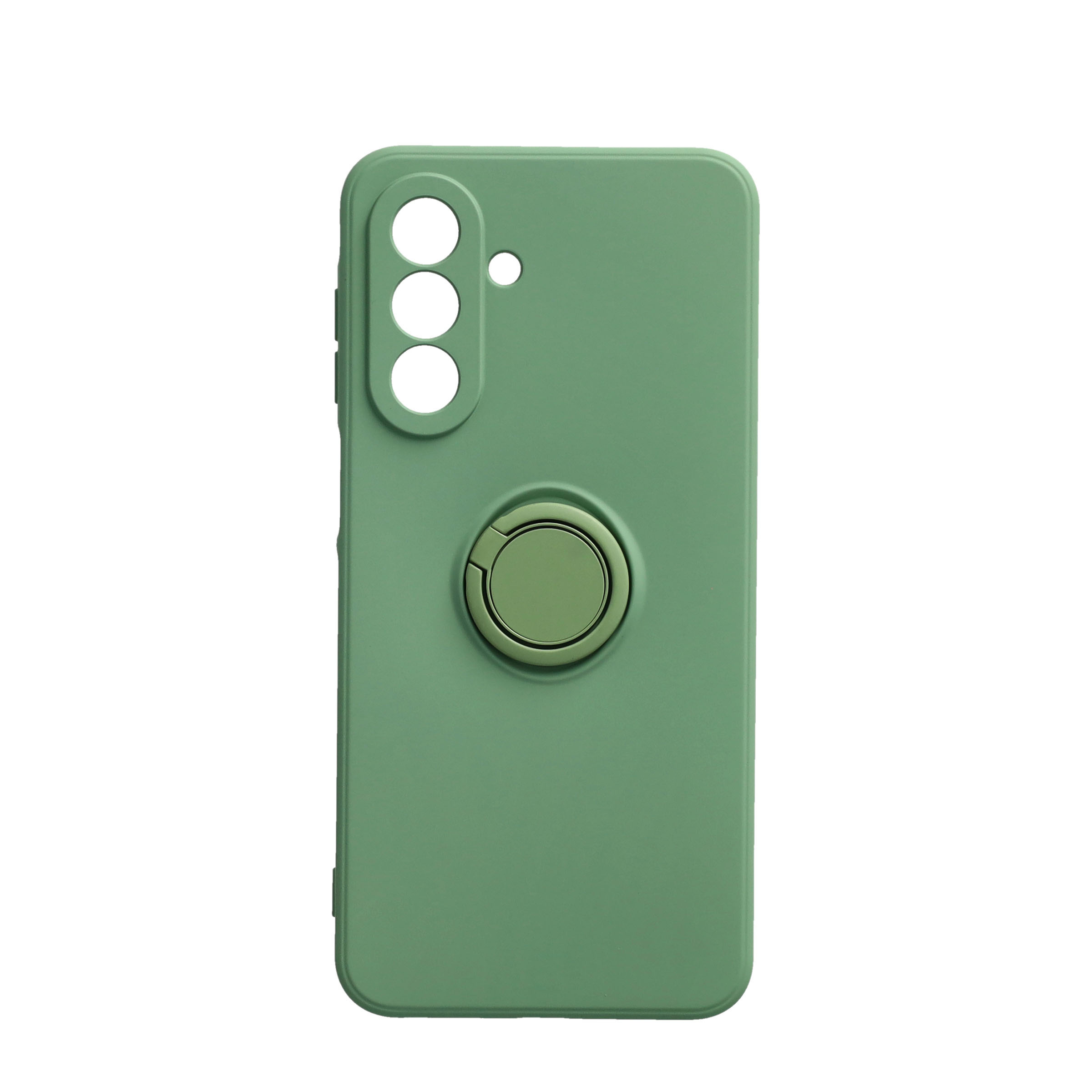 Samsung Galaxy A17 Silikon Case Hülle mit Kameraschutz   Kickstand Haltering - Grün