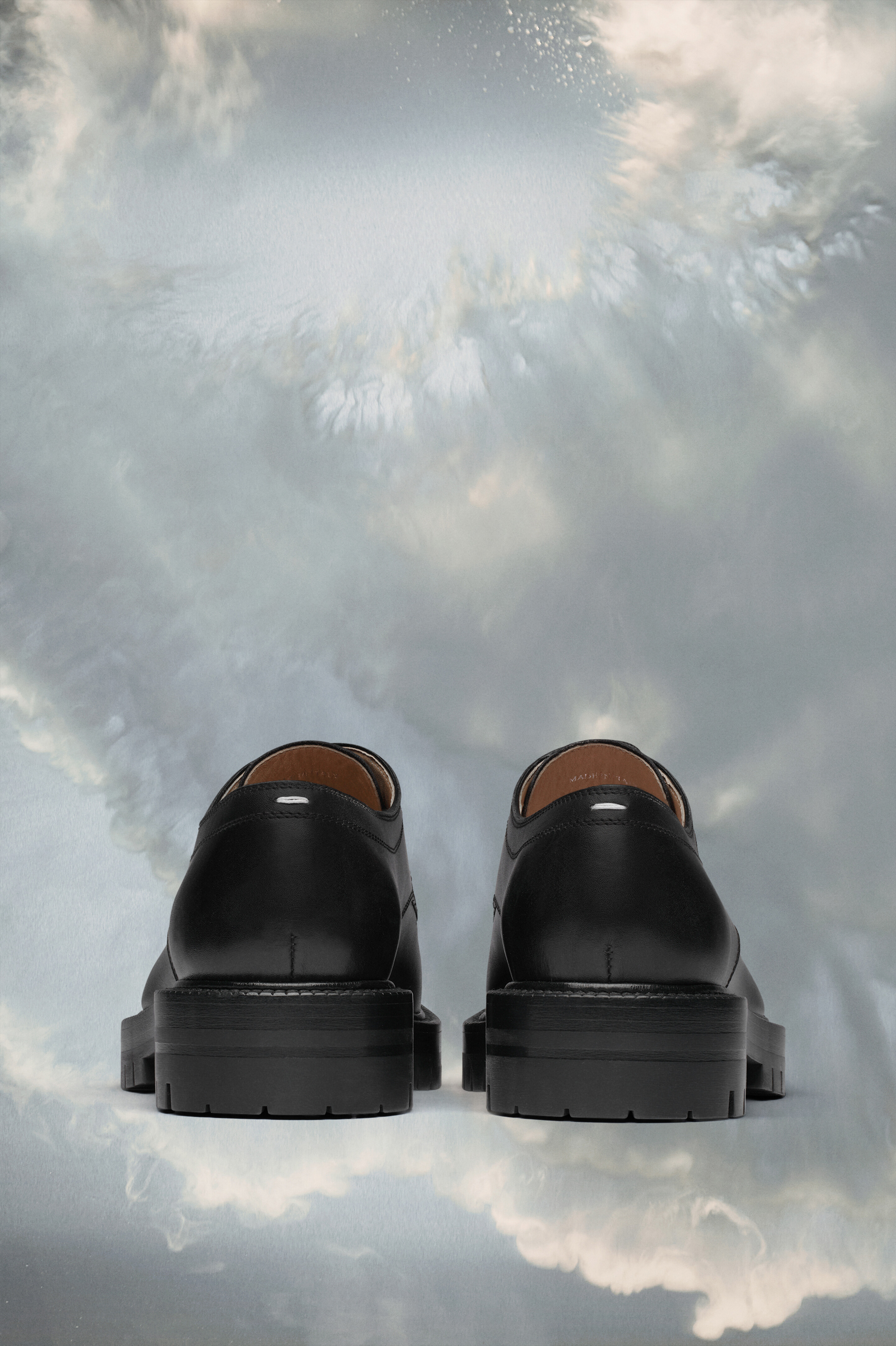 Tabi à lacets en cuir de veau pour femme