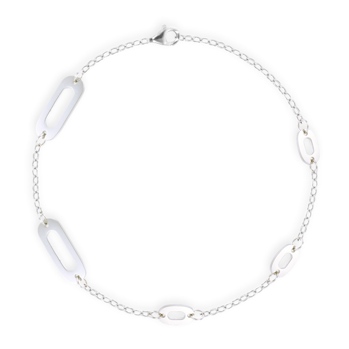 Bracelet en acier argenté