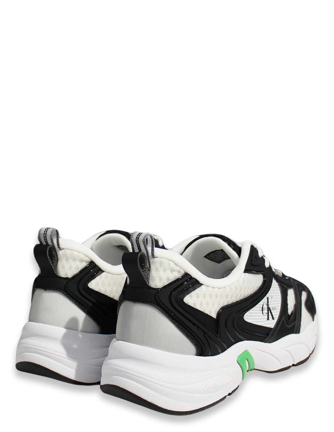 calvin klein Baskets de ville homme retro tennis low noir/blanc/vert