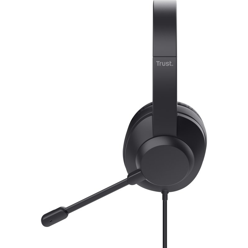 Trust Ayda Max Casque Avec fil Arceau Bureau/Centre d'appels Noir