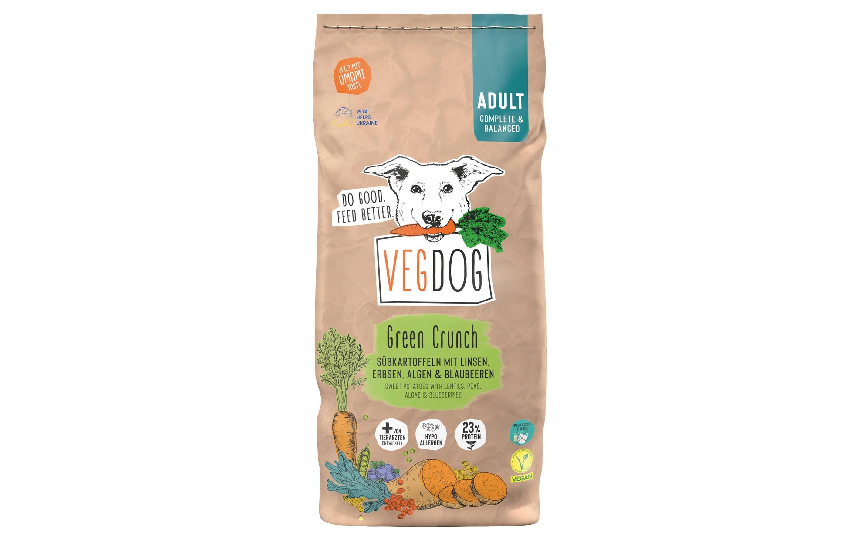 Trockenfutter Green Crunch 5 kgHypoallergenes Alleinfuttermittel für ausgewachsene Hunde