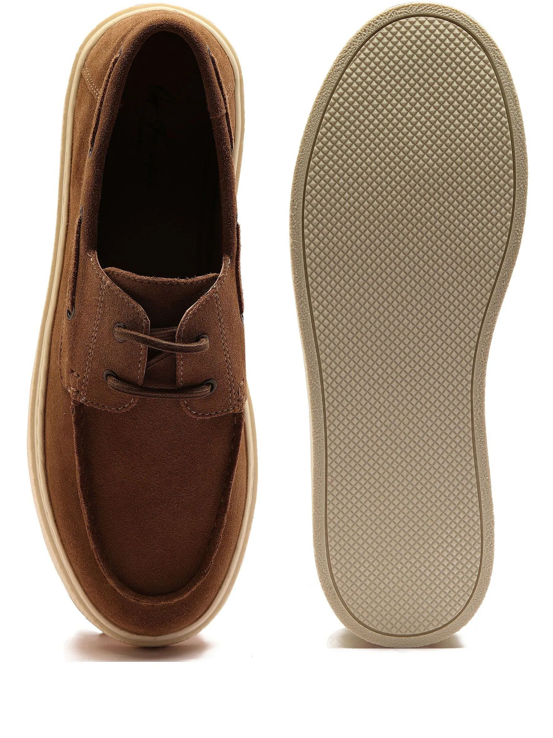 Off The Hook Daly Suede Leather Casual Lace-Up Boat Shoes