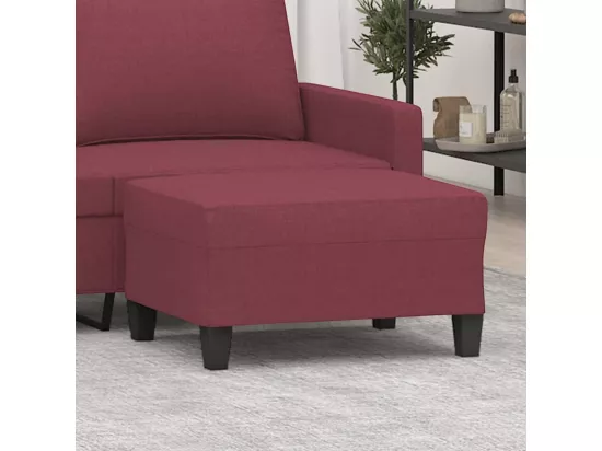 Repose-pied Rouge bordeaux 70x55x41 cm Tissu