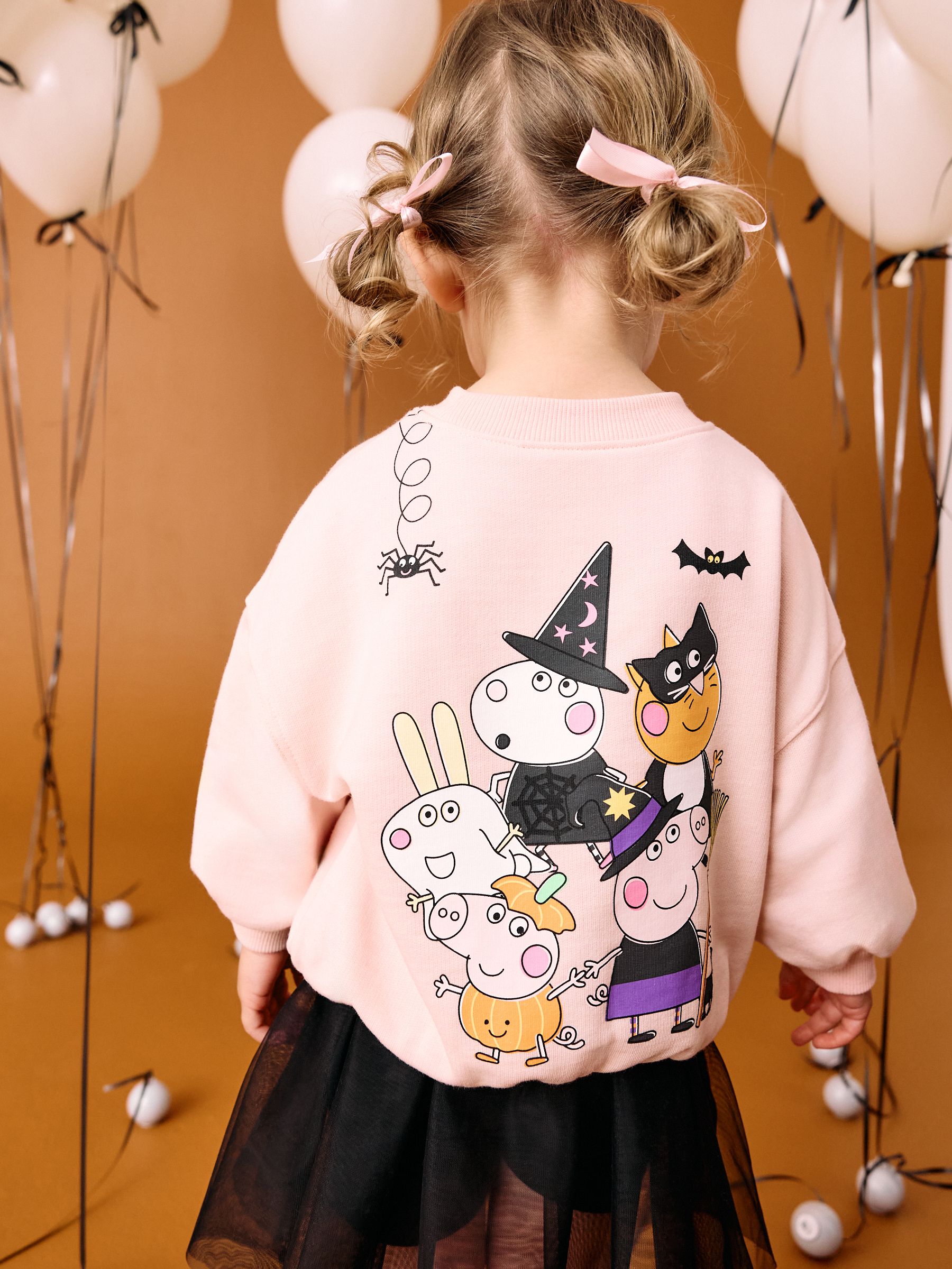 Roze Halloween - Peppa Pig-top en -tutu set (3mnd -7jr)