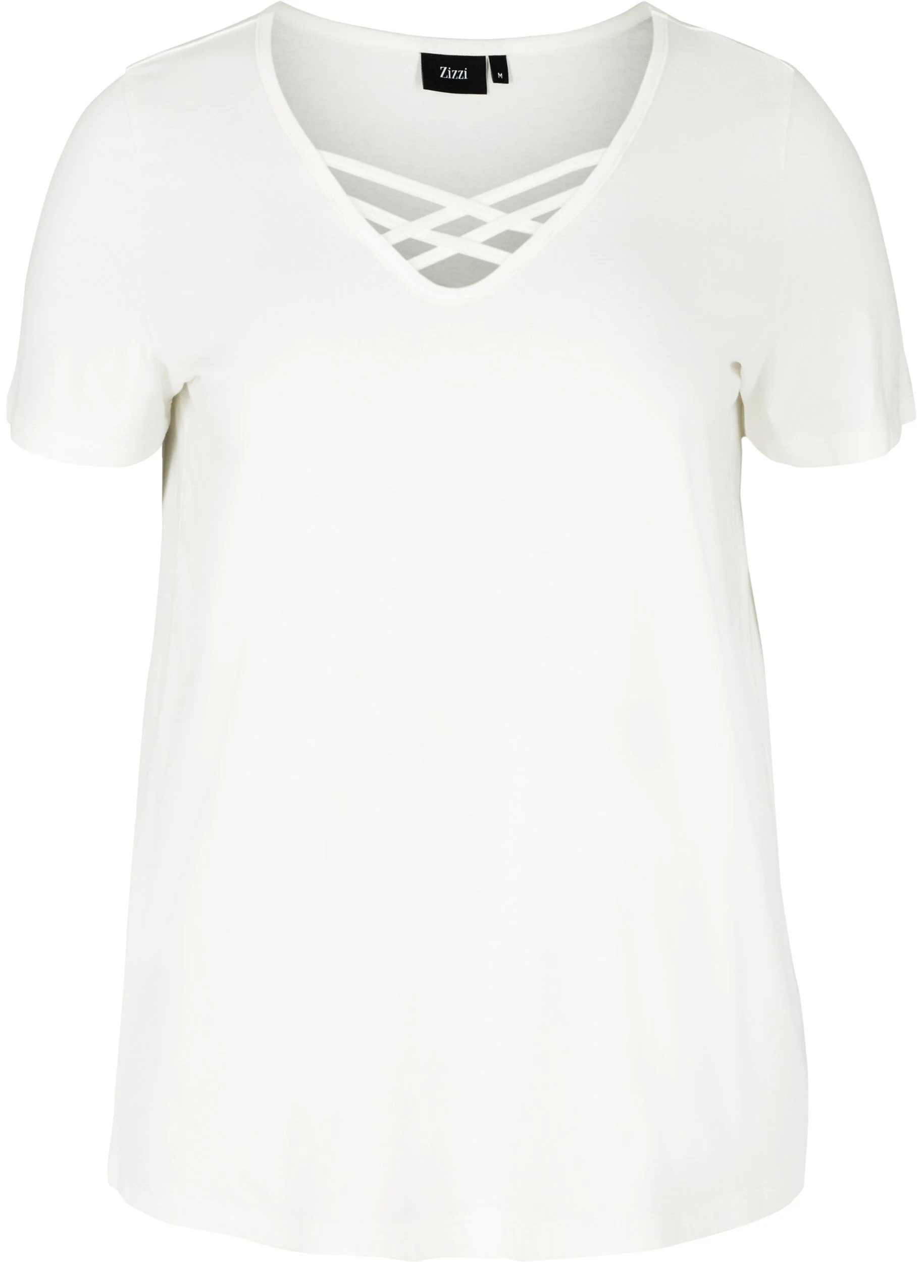 Kortærmet t-shirt med v-udskæring