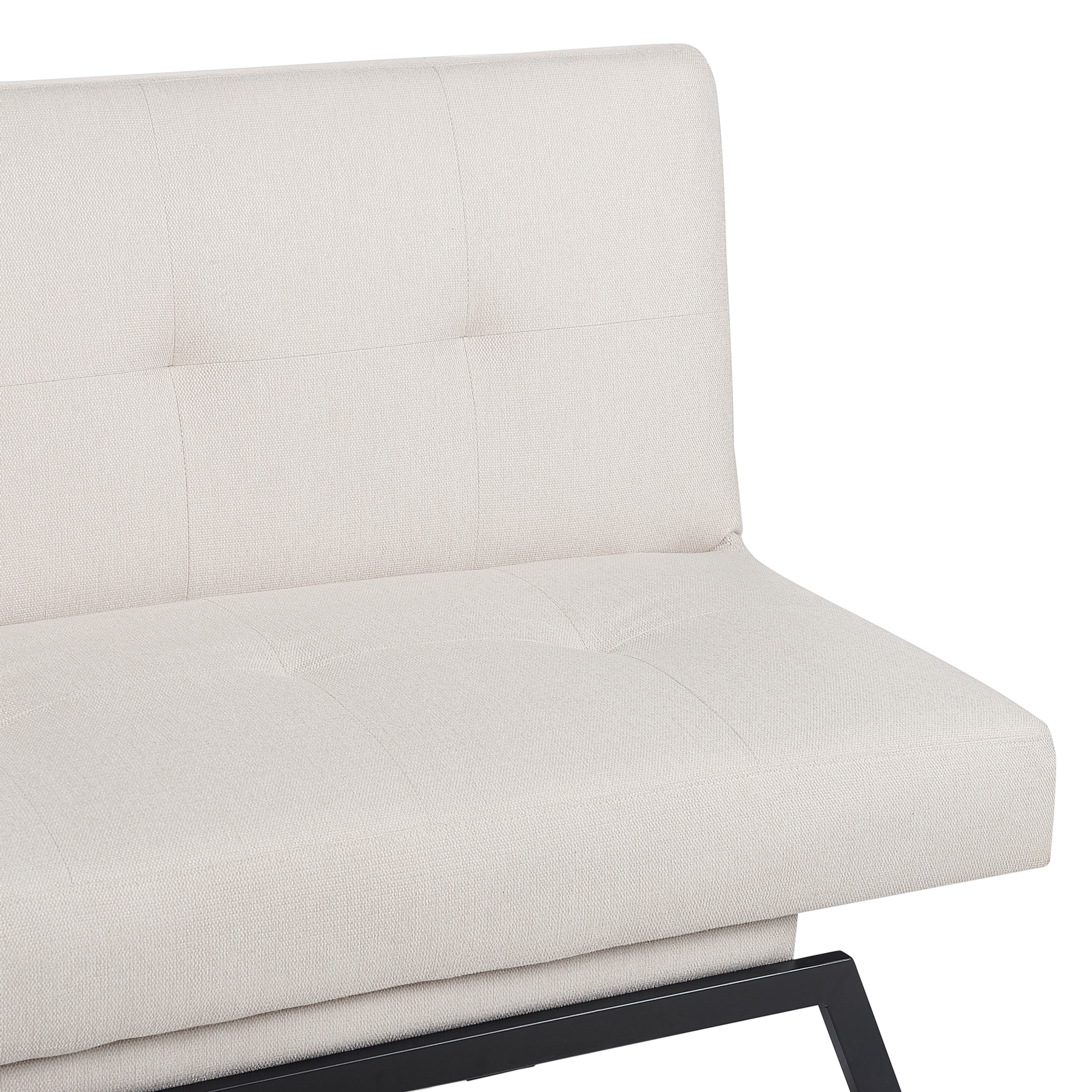 Beliani - LEEDS  - Slaapbank 3-zits - Gebroken wit - Polyester