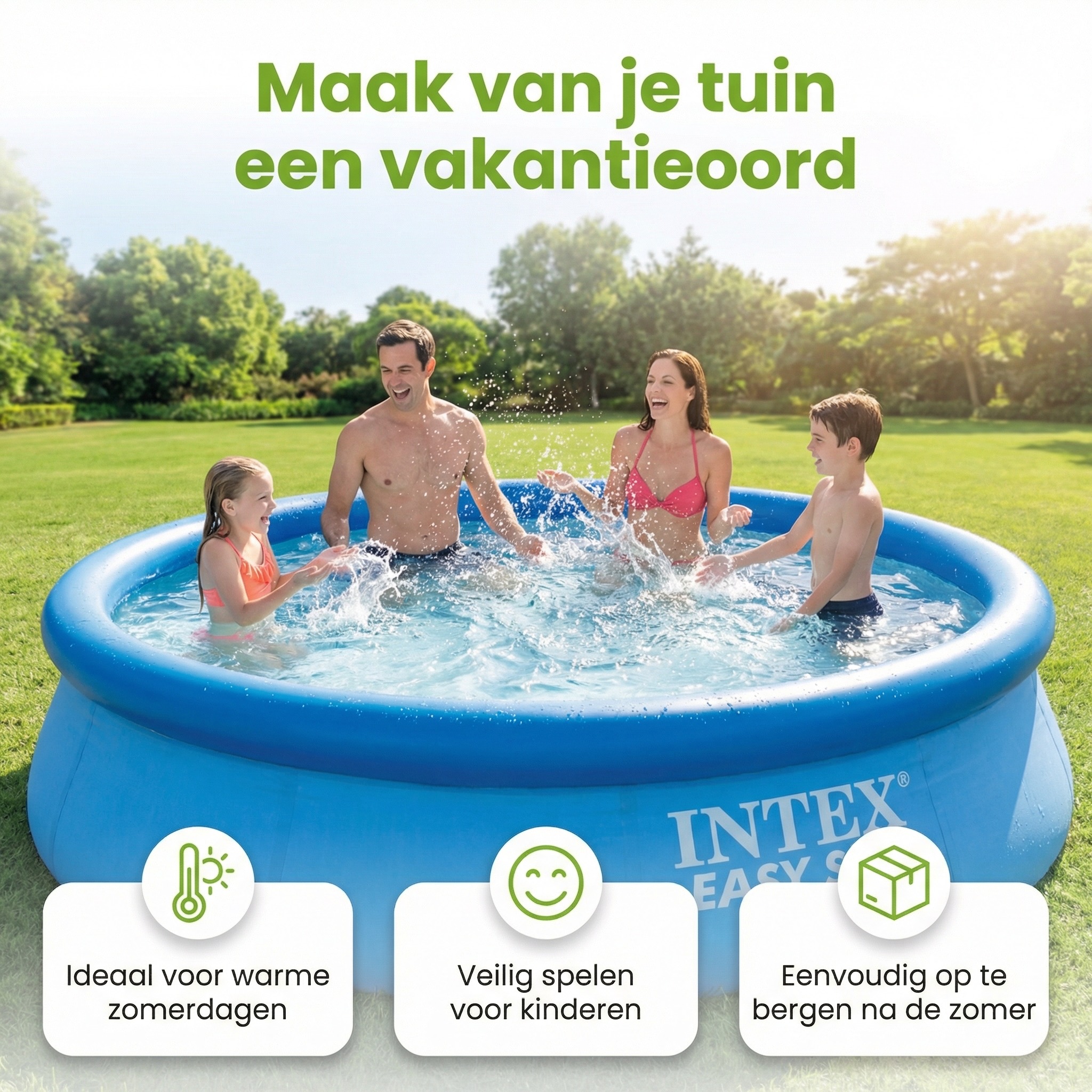 Intex easy set 396x84cm zwembad