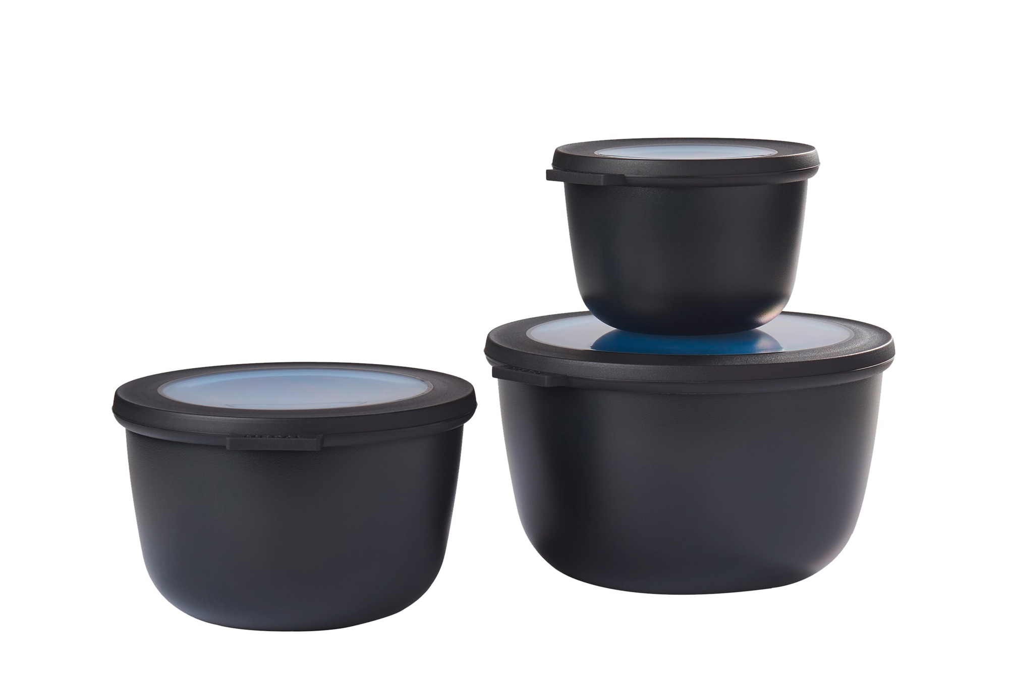 Mepal Cirqula Multischüsselset rund 3 teilig 500 / 1000 / 2000 ml nordic black