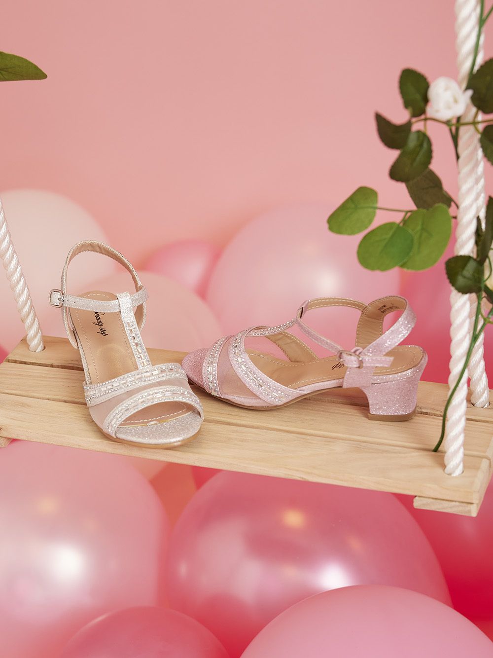 Glitter  sandal med hel