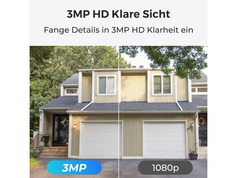 Reolink Netzwerkkamera Argus B320 Super-HD   Solar 3MP Super-HD, IP65 Wetterfeste WLAN Kamera mit Scheinwerferlicht, 2-Wege-Audio, Bewegungserkennung & Farbnachtsicht inkl. Solarpanel mit Halterungen & Montagematerial – Weiss