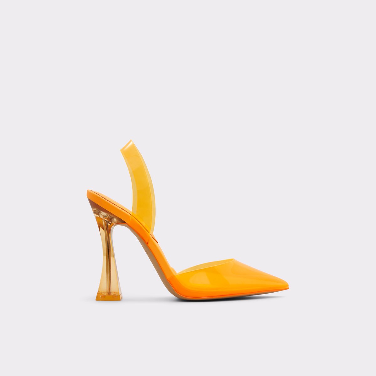 Solanti Bright Orange Women Block Heels