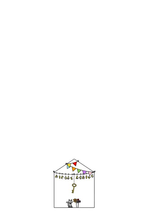 YH Tekent | Nieuwe woning kaart | Lieve vriendin