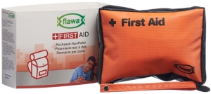 Flawa Rucksack Apotheke Etui orange schwarz