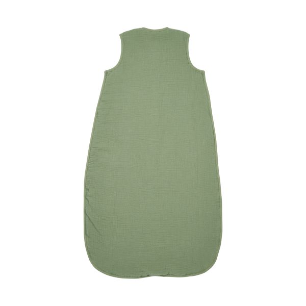 Uni baby slaapzak gevoerd - pre-washed hydrofiel - olive green - 60cm