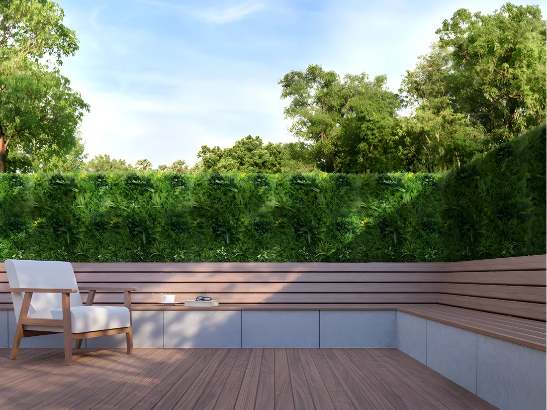 Mur végétal synthétique vert - pack de 1m² - NEWRY