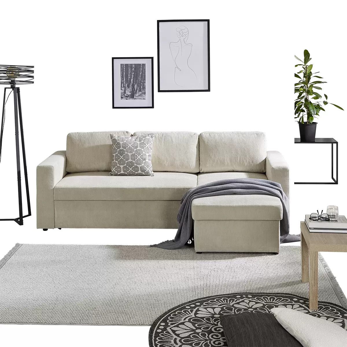Ecksofa Vero 195 x 140 Beige