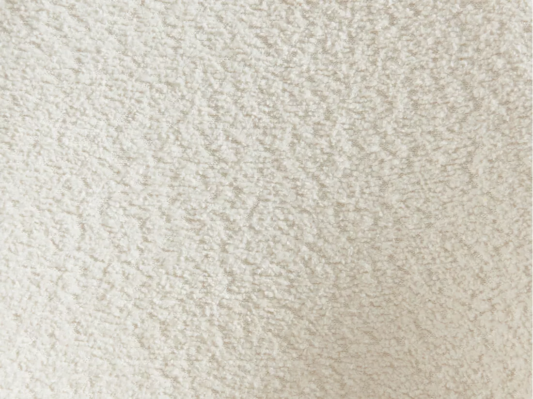 Lot de 2 tabourets de bar en tissu bouclette et métal noir - Blanc - TOYBA de Pascal Morabito