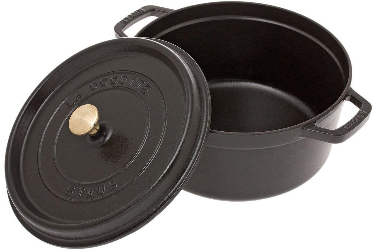 Staub braadpan - cocotte 26cm, 5,2L, zwart