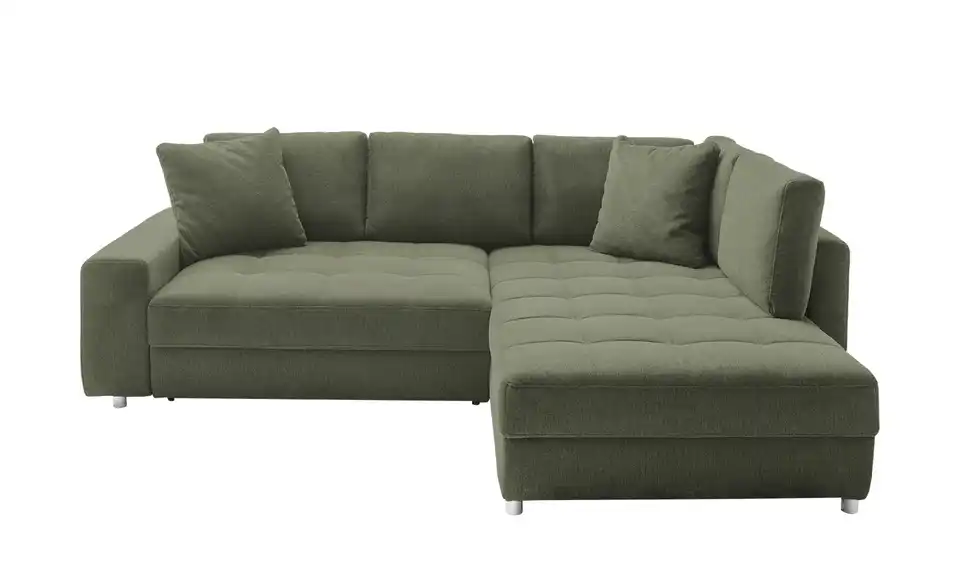 Ecksofa Arissa de Luxe Grün rechts Webstoff