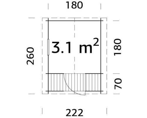 Palmako Stina speelhuis, 3,1 m²
