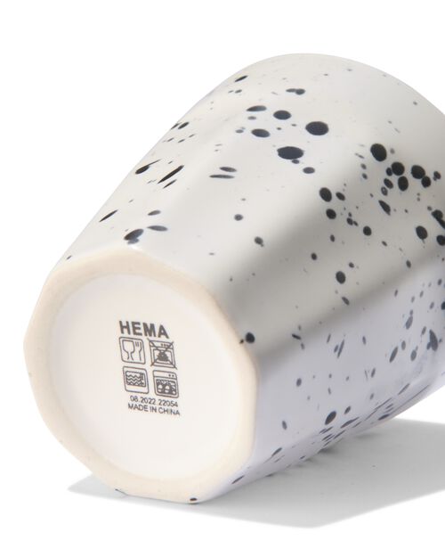 mug - 90 ml - Mirabeau mat - blanc éclaboussures