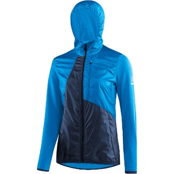 Löffler Hoody Windfleece Merino Jacke Capri / Dark Blue Damen