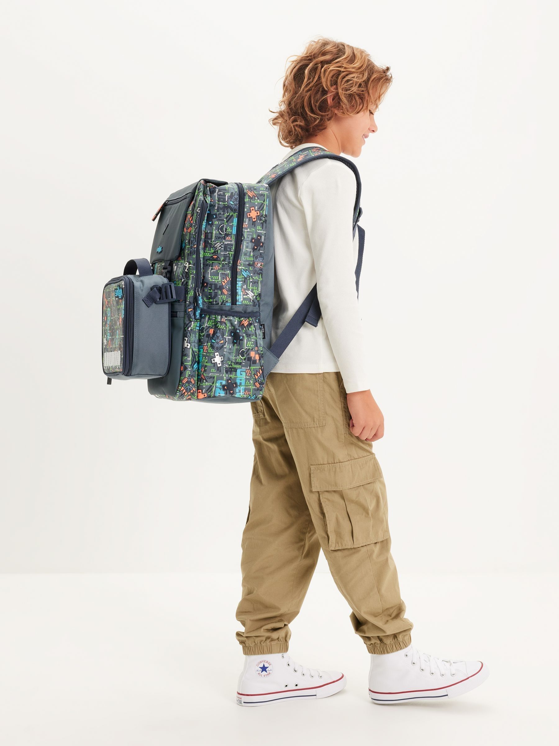Grijs - Smiggle Trailblazer Foldover Attach Backpack
