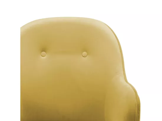 Chaise à bascule Jaune moutarde Velours