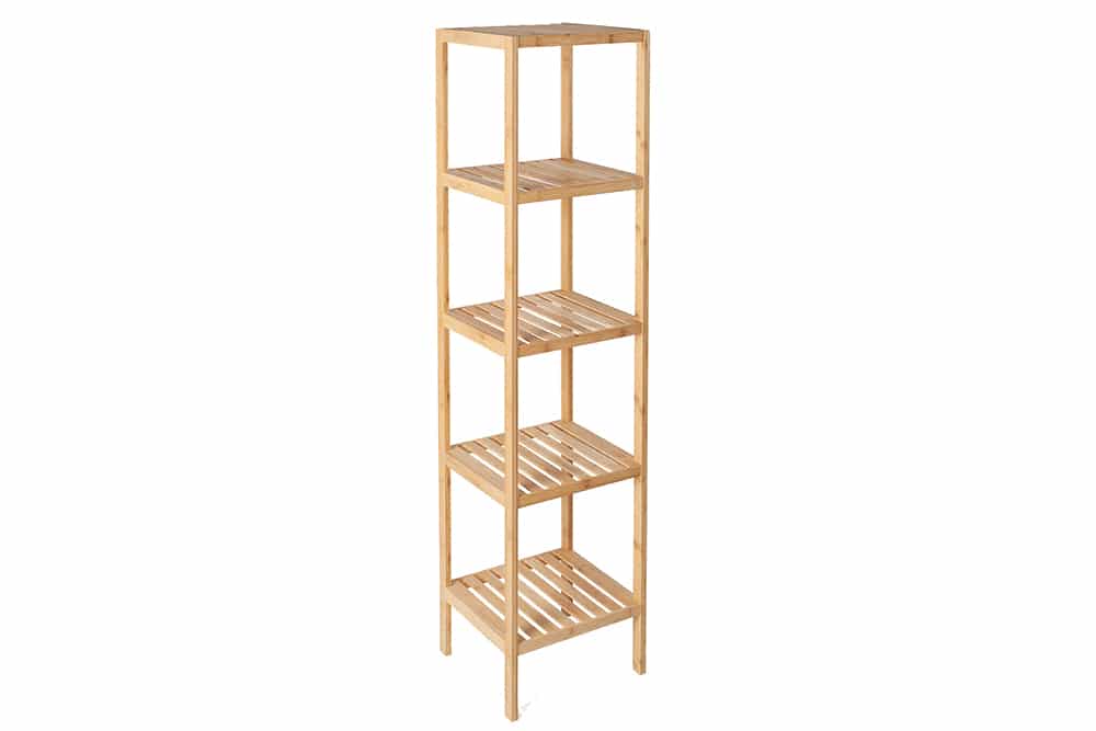 Design Regal LAGOON SPA 145cm Bambusholz vier Fächer Badregal