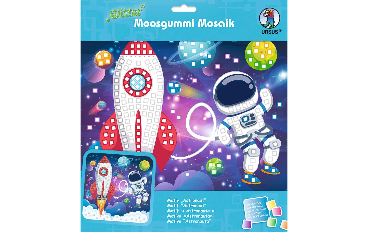 Moosgummi-Set Glitter Astronaut, MehrfarbigMoosgummi Mosaik