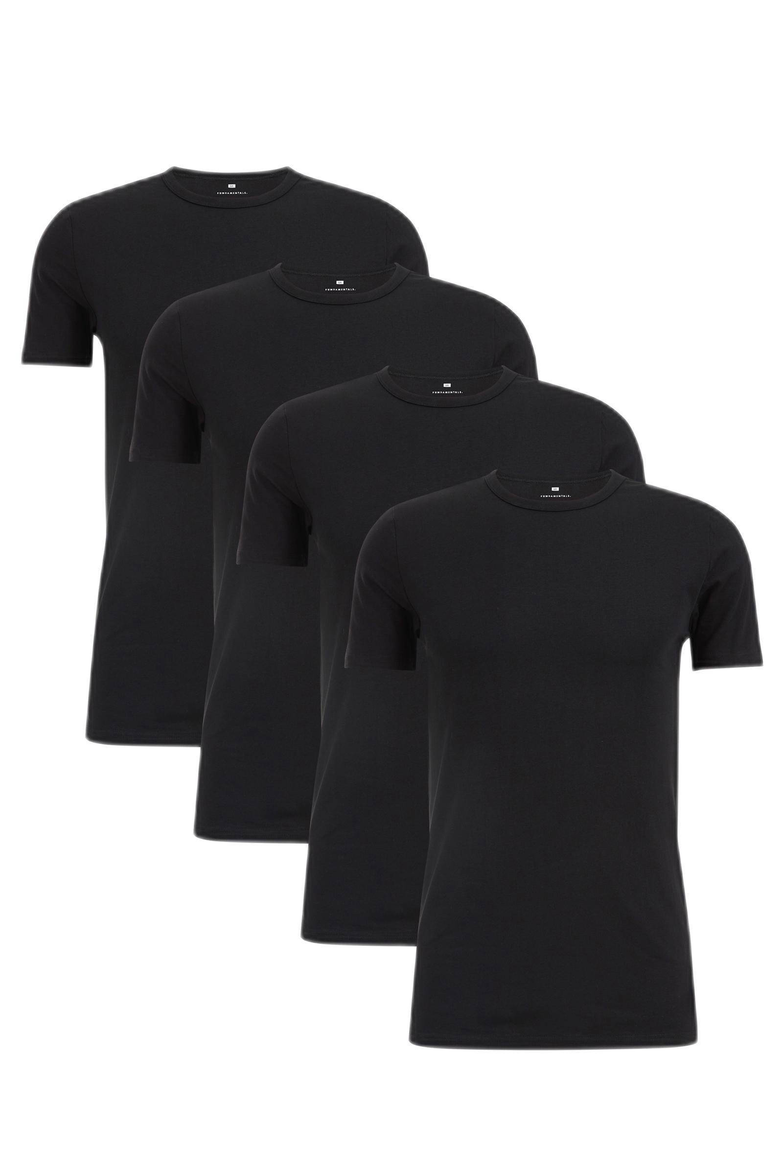 WE Fashion T-shirt zwart (set van 4)