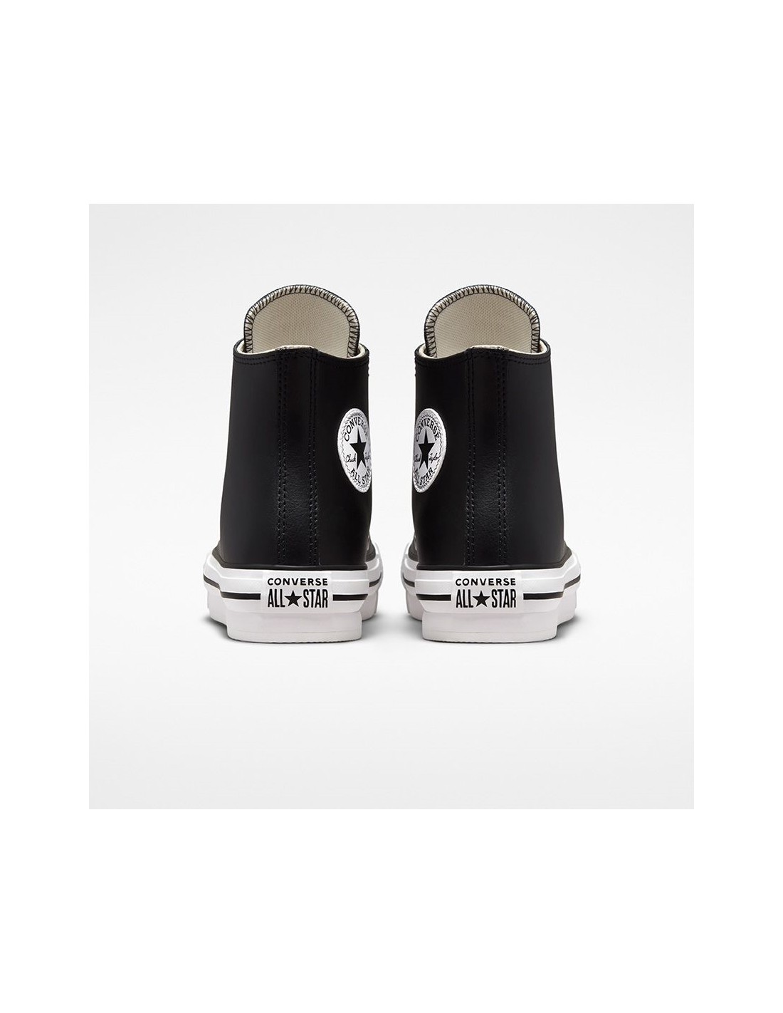 converse sneakers semi-compensées montantes femme ctas eva lift hi noir ivoir