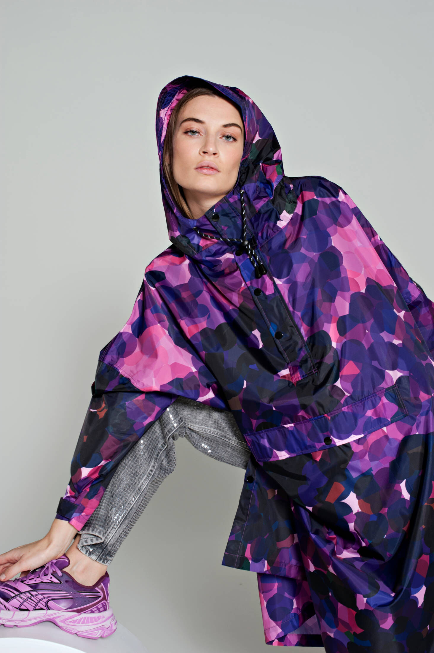 RAINKISS| Damen Regenponcho CITY LIGHTS