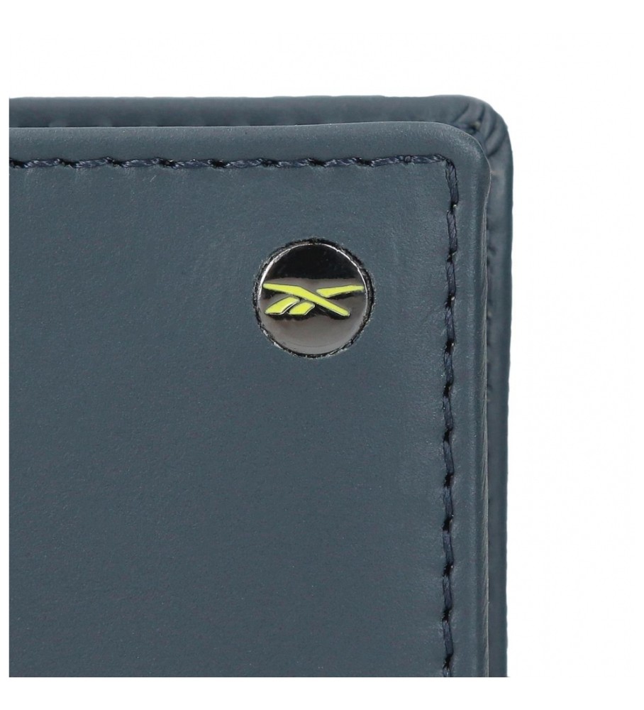 Carteira vertical Reebok Switch com fecho de clique, azul marinho