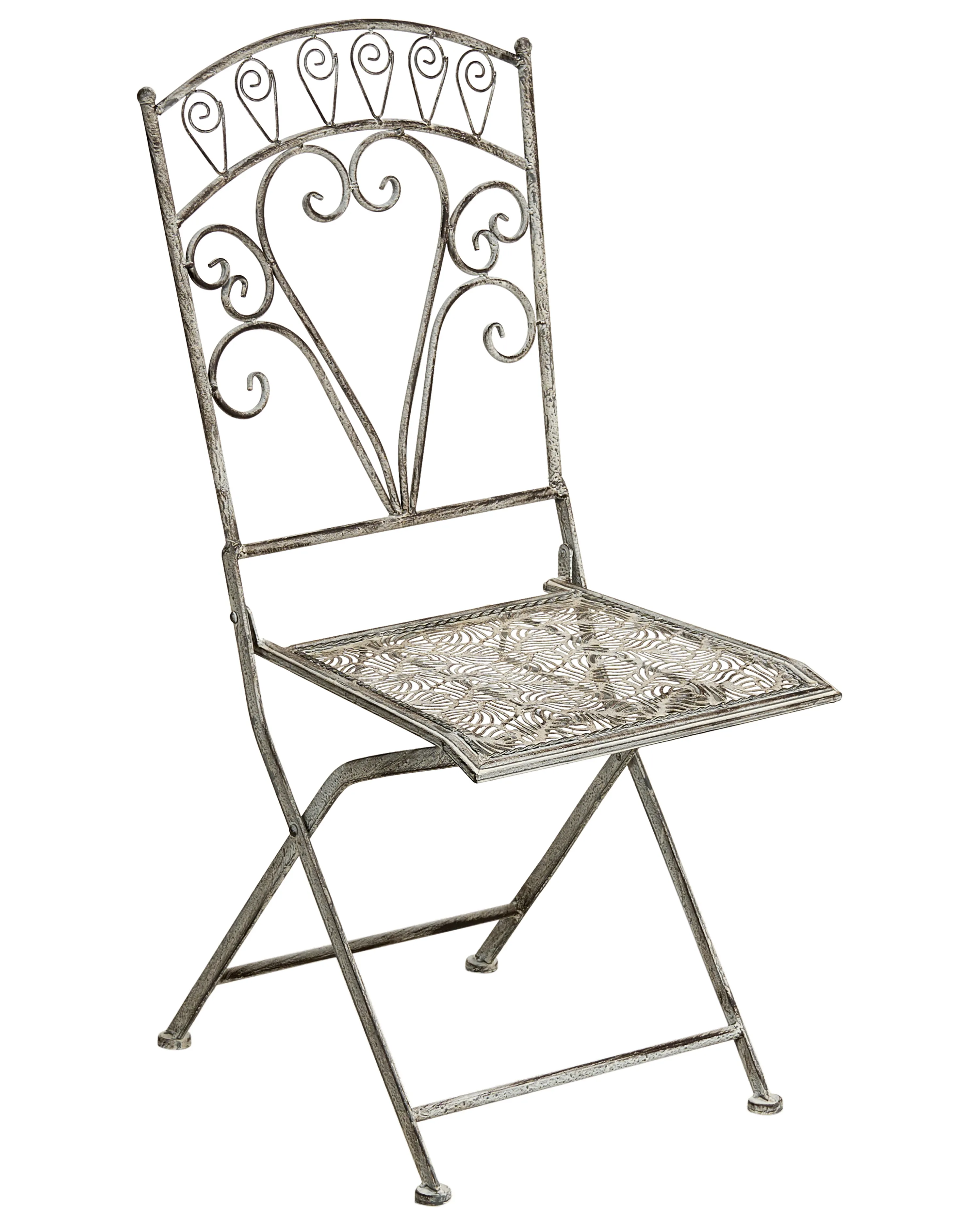 Set van 2 tuinstoelen NURRA inklapbaar Metaal Grijs