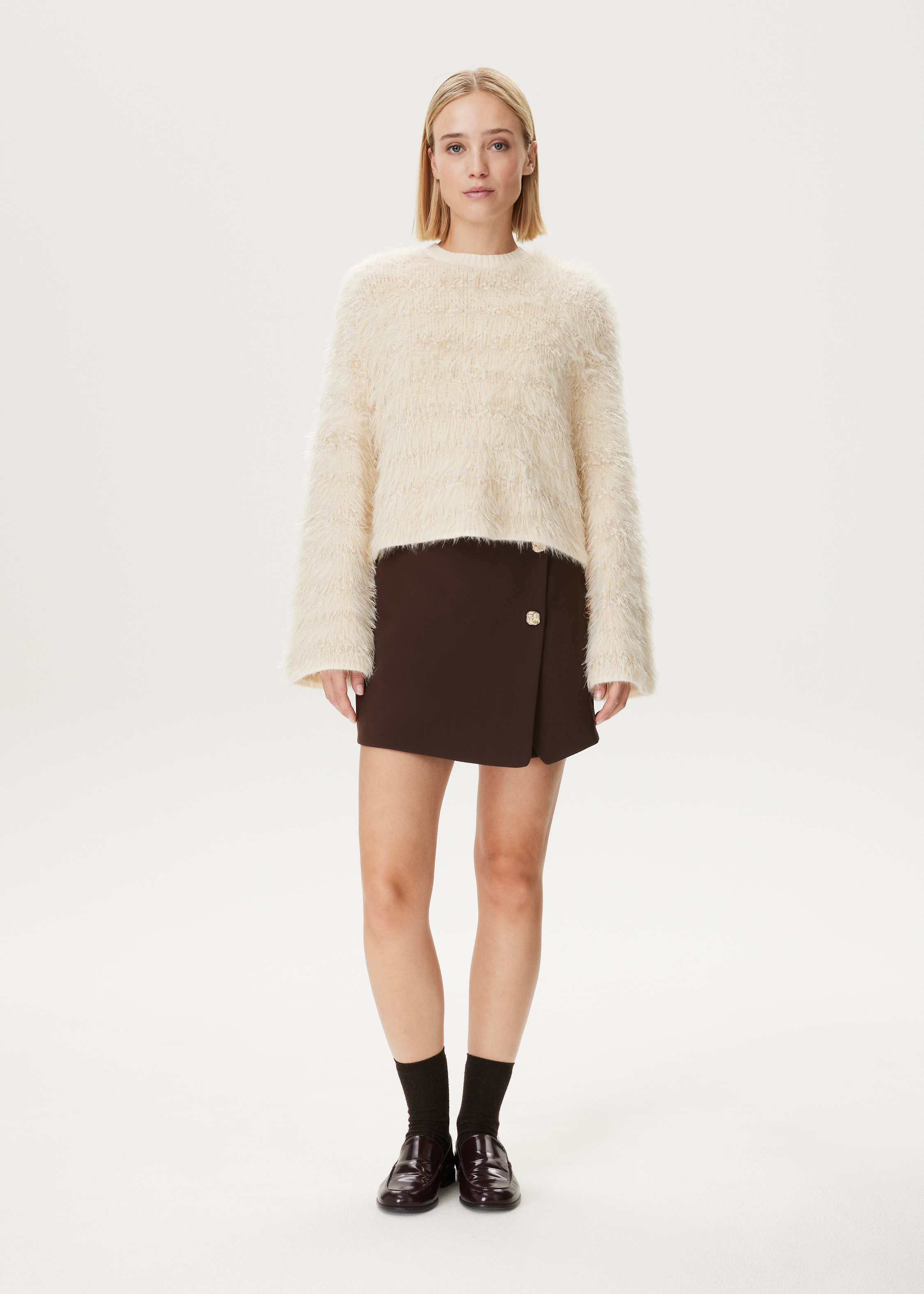 Hairy lurex trui