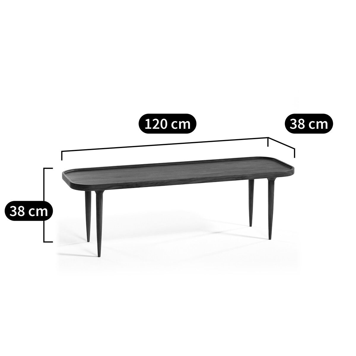 AM.PM<br>Mesa de centro em nogueira maciça, Magosia, modelo grande
