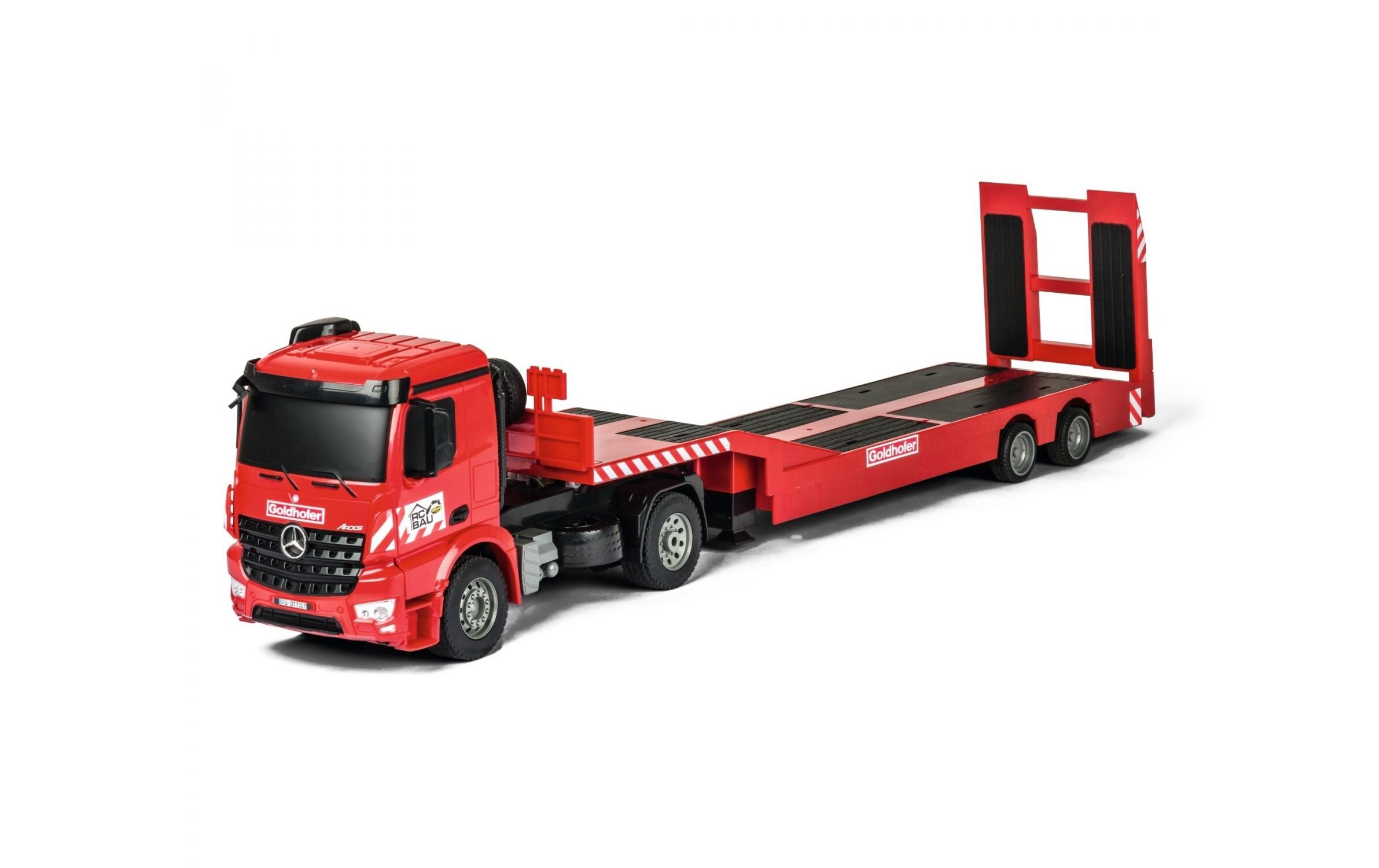 Lastwagen Mercedes-Benz Arocs Goldhofer RTR, 1:20<br>LKW Mercedes Arocs Sattelschlepper mit Tieflader