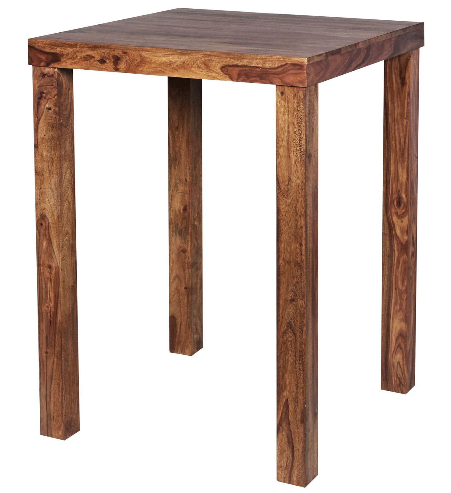 Bartisch Ozamis Massivholz Sheesham braun 80x110x80 cm