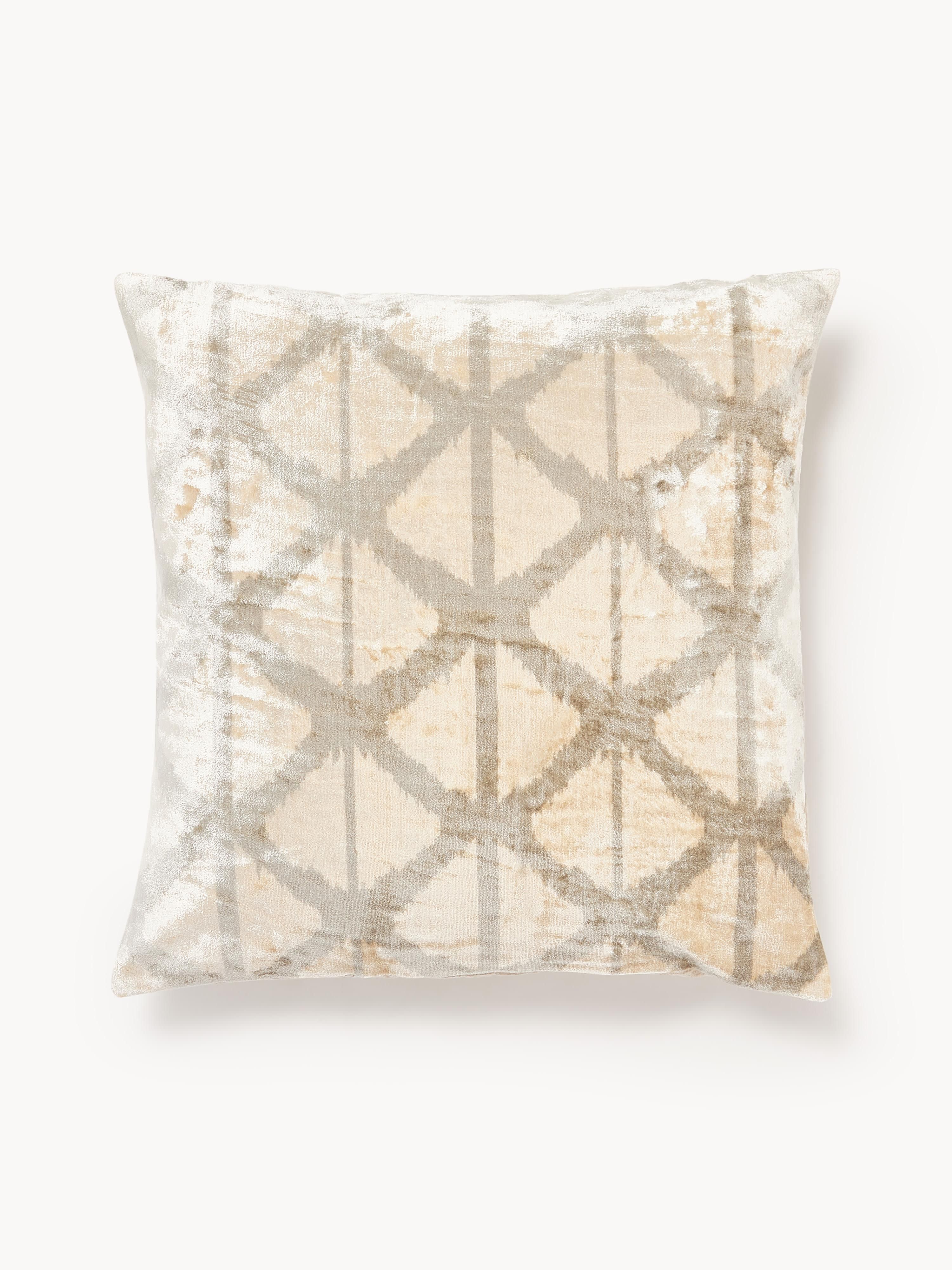 Viscose kussenhoes Drew met ingeweven jacquard patroon