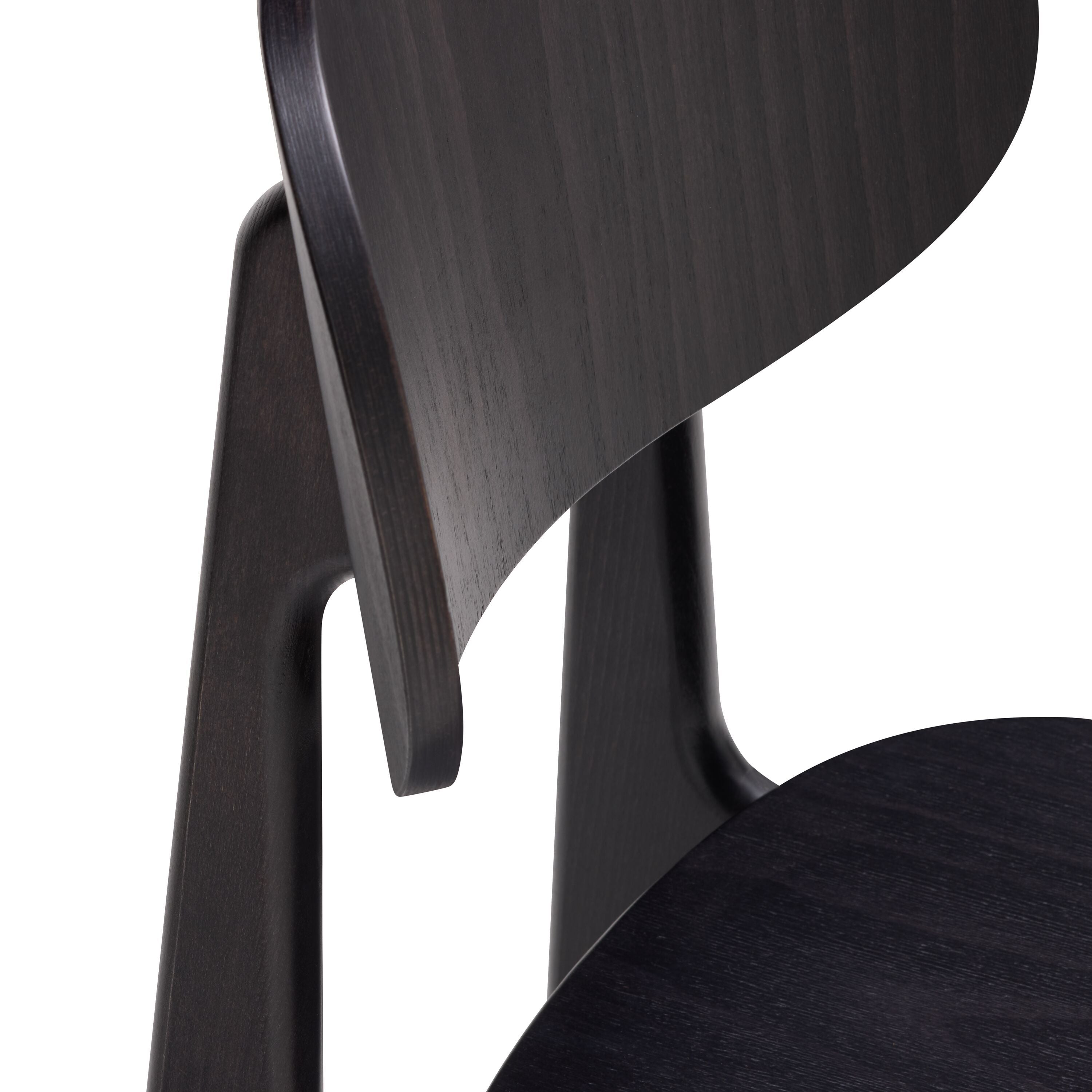 BISTRELLI Stuhl - Schwarz / B: 44.0 cm x T: 50.0 cm x H: 82.0 cm