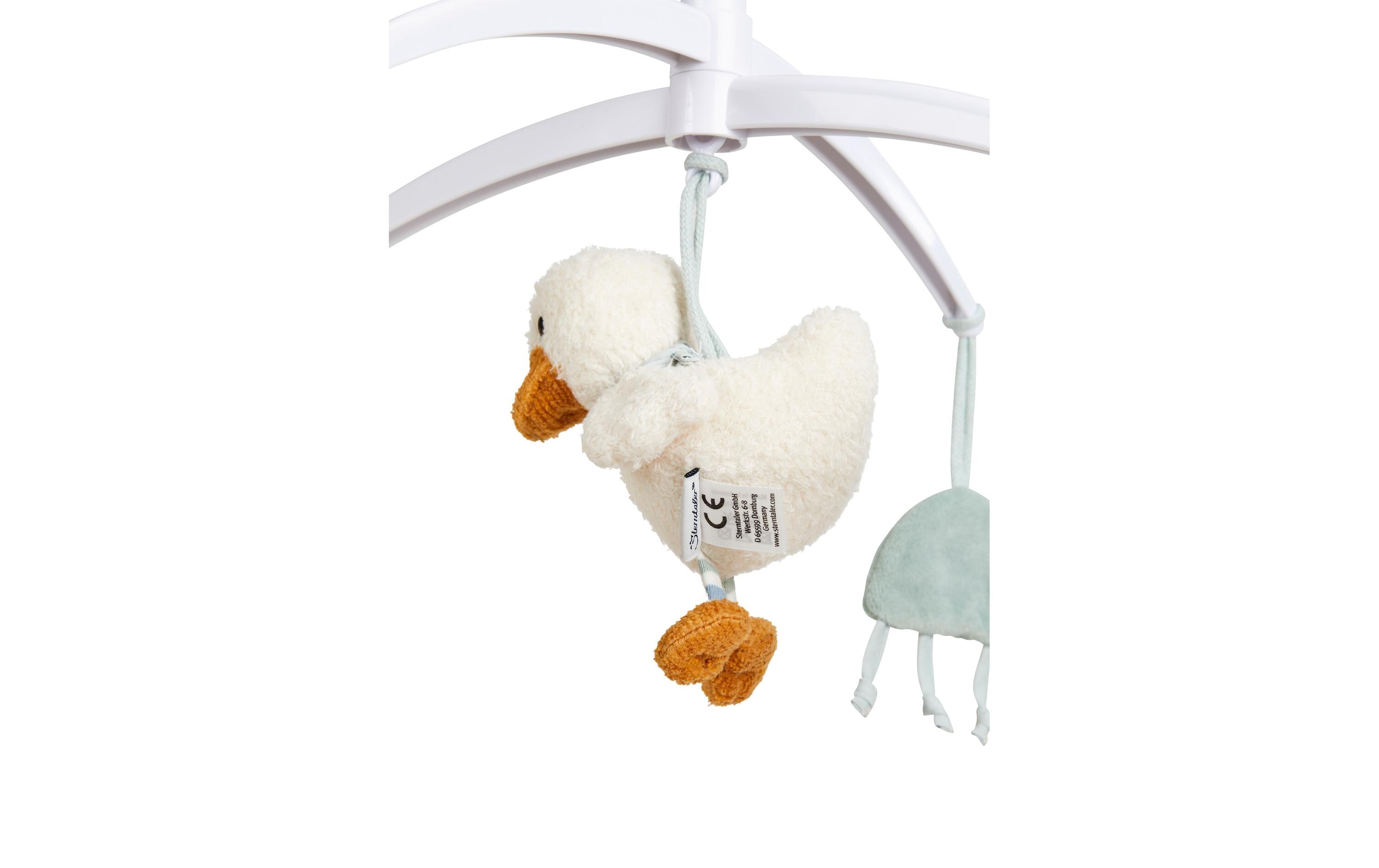 Mobile Edda Orange/WeissBaby Mobile mit der Melodie Brahm´s Wiegenlied