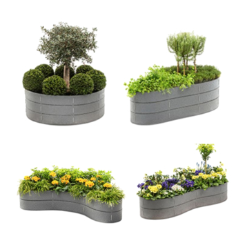 Flex Garden grijs 130 cm 3x14 cm