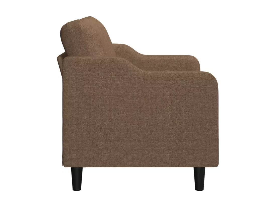 Canapé à 2 places Marron 120 cm Tissu