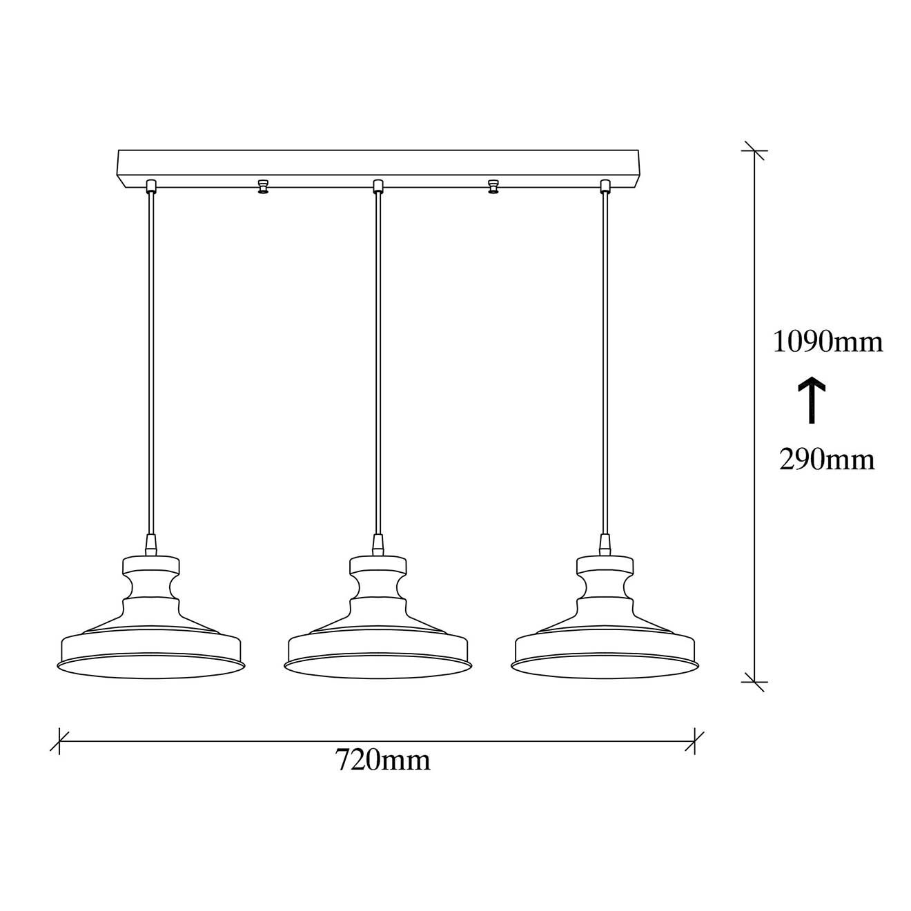 Sheen Suspension Berceste noire - 72x22x109 cm
