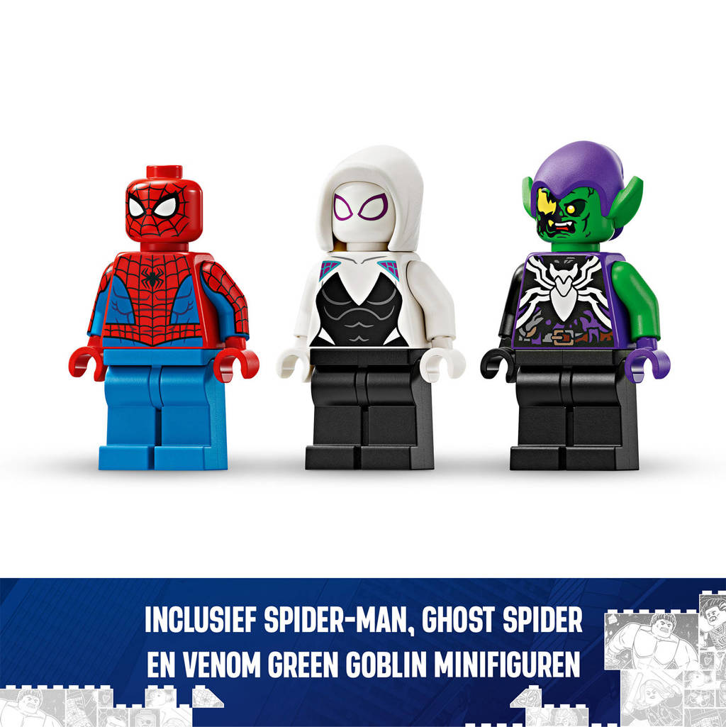 Leuke set en te combineren met andere helden.Marvel Spider-Man racewagen en Venom Green Goblin Bouwbare Spidey Speelgoed Set 76279